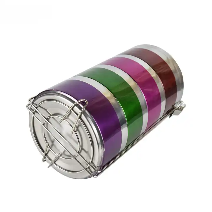 Stainless Steel Lunch Box Tiffin Carrier Set - حافظة طعام ستيل جودة عالية
