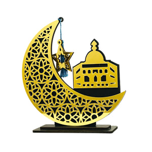 Ramadan Moon Decoration With Stand -Rmd11- زينة هلال رمضان