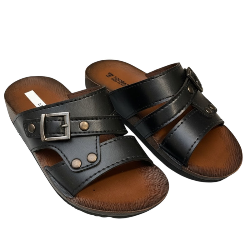 Boys Sandal Black -AM6006- صنادل ولادي