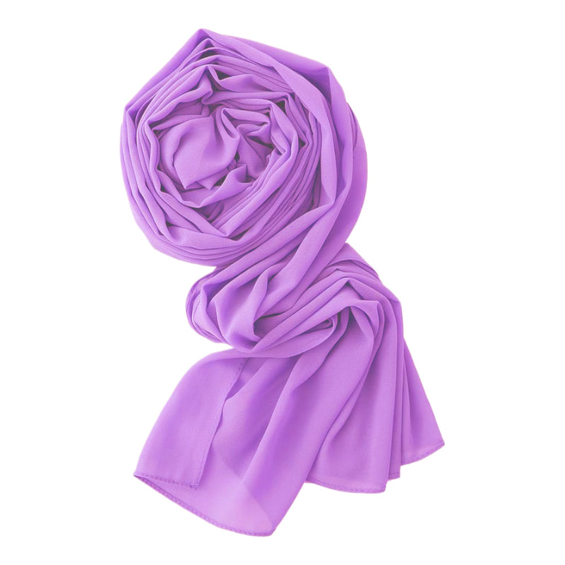 Chiffon Georgette Scarf -18- شال جورجيت سادة