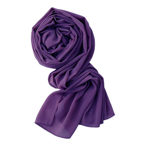 Chiffon Georgette Scarf -31- شال جورجيت سادة