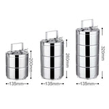 Tier Stainless Steel Lunch Box Tiffin Carrier Set - حافظة طعام ستيل جودة عالية