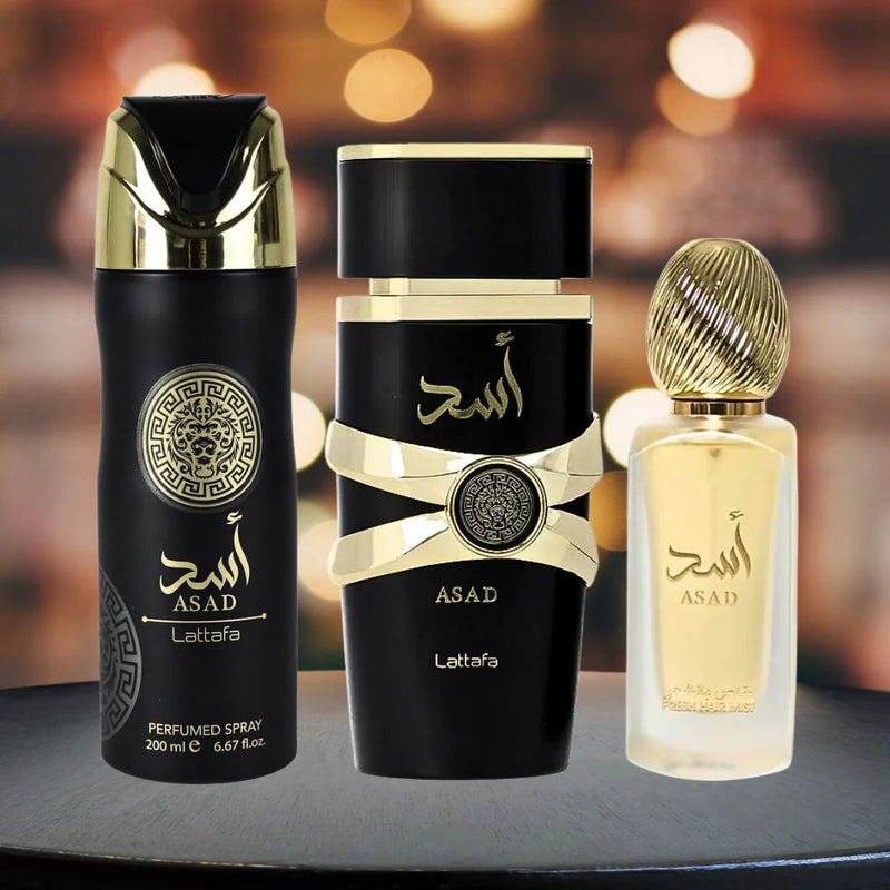 Asad Perfume 3pc Gift Set - عطر يارا