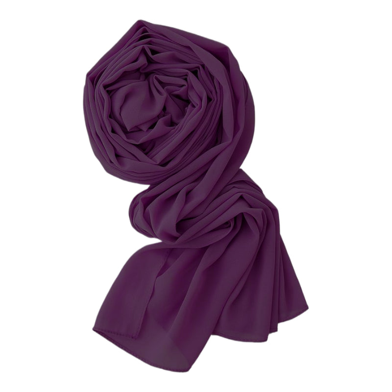 Chiffon Georgette Scarf -3- شال جورجيت سادة