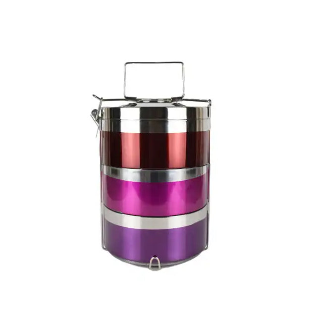 Stainless Steel Lunch Box Tiffin Carrier Set - حافظة طعام ستيل جودة عالية
