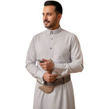 AlHelo Thobe White -      ثوب الحلو ابيض قلاب