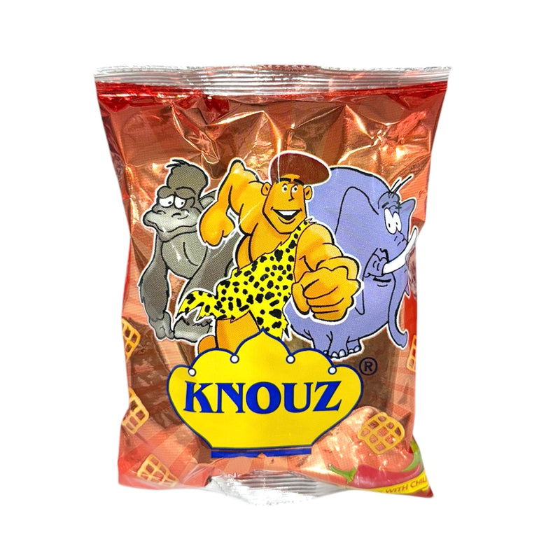 Knouz Potato Chips with Chili flavor طرزان كنوز بالشكل الجديد
