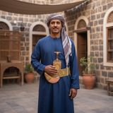 Golden Yemeni Janbiyah   AM5035- جنبية ذهبيه مع جلد