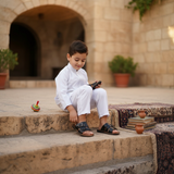 Boys Sandal Black -AM6006- صنادل ولادي