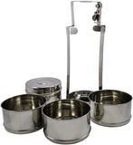 4 Tier Stainless Steel Lunch Box Tiffin Carrier Set -