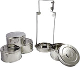 4 Tier Stainless Steel Lunch Box Tiffin Carrier Set -