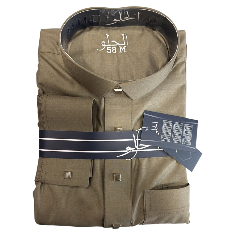 AlHelo Thobe smoke gray -     ثوب الحلو