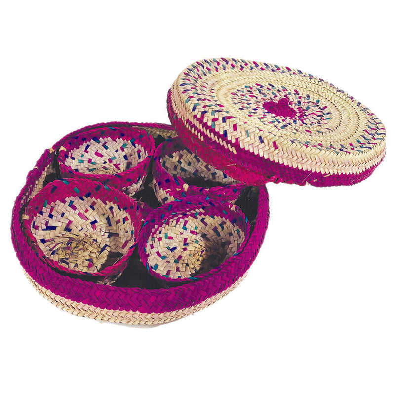 Large Straw Candy And Nuts Tray -