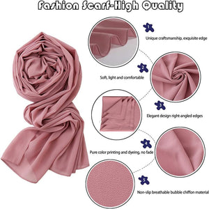 Chiffon Georgette Scarf -27- شال جورجيت سادة