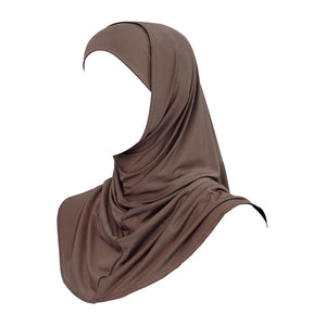 2 Pieces Hijab Brown-