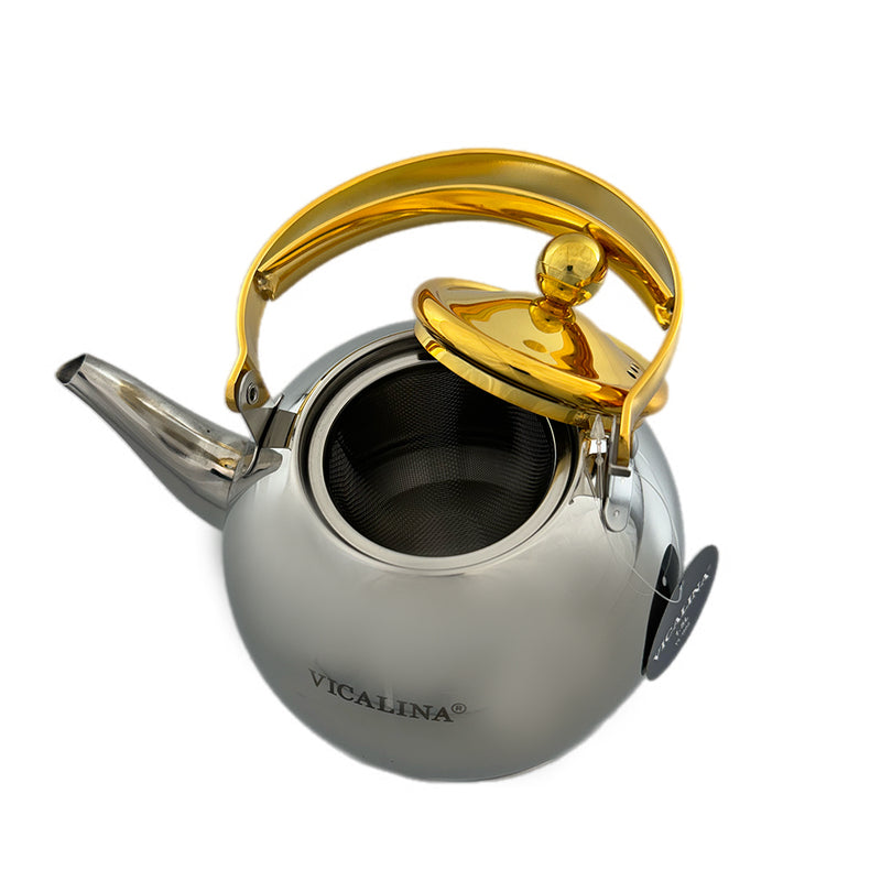 High Quality Stainless Steel Tea Kettle - 1.5 Liter- ابريق شاي ستل ستيل جودة عالية