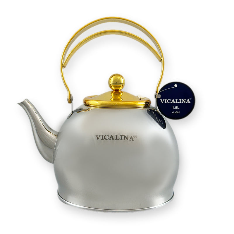 High Quality Stainless Steel Tea Kettle - 1.5 Liter- ابريق شاي ستل ستيل جودة عالية