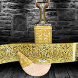 Golden Yemeni Janbiyah   H37- جنبية ذهبيه مع جلد