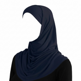 2 pc Cotton Hijab Navy- حجاب قطعتين كحلي قطن