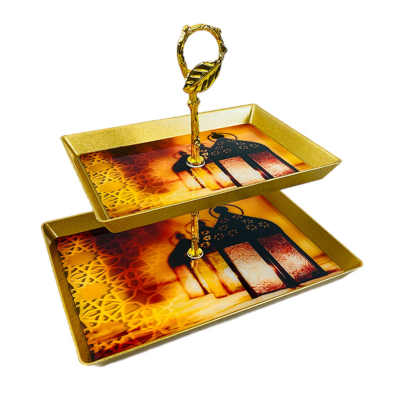 Double Layer Tray Ramadan - صينية تقديم طبقتين رمضان