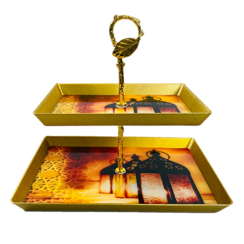 Double Layer Tray Ramadan - صينية تقديم طبقتين رمضان