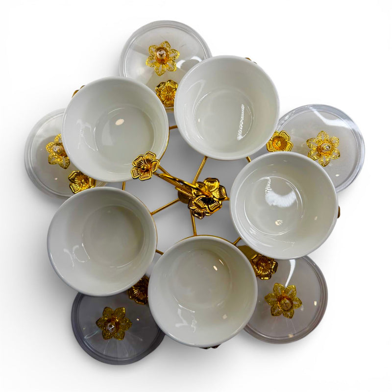 Snack dish set circle dish - أطباق تقديم المكسرات شكل دائري