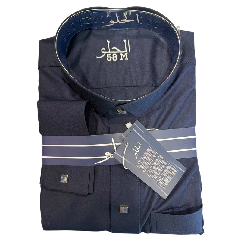 AlHelo Thobe Navi-     ثوب الحلو كحلي