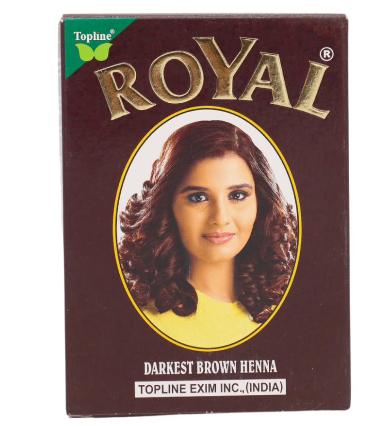 Royal Henna - darkest brown color حناء رويال - لون بني غامق