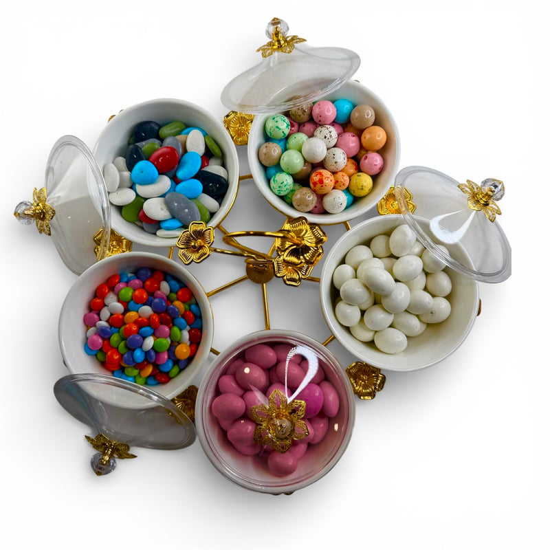 Snack dish set circle dish - أطباق تقديم المكسرات شكل دائري