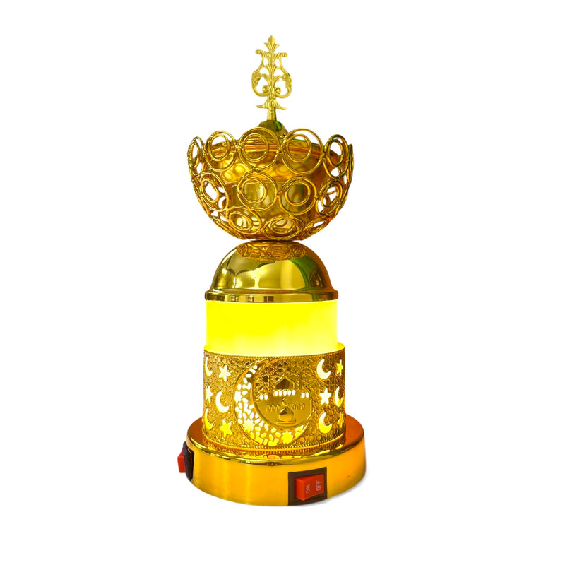 Led Gold mabkhara  EI20- مبخرة لون ذهبي ضوئيه