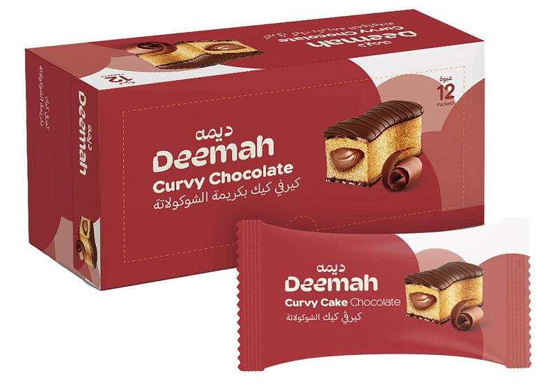 Deemah Curvy Cake chocolate 12pk- كيرفي كيك الشوكلاته