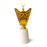 Gold with white mabkhara  EI74- مبخرة لون ذهبي مع ابيض