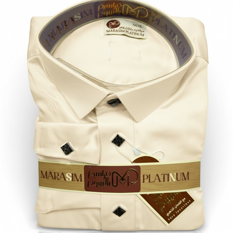 Marasim Platinum Yellow W6-  ثوب مراسيم بلاتينوم