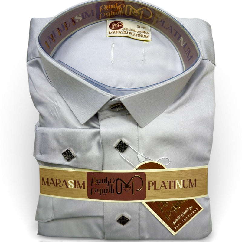 Marasim Platinum Silver 582-  ثوب مراسيم بلاتينوم