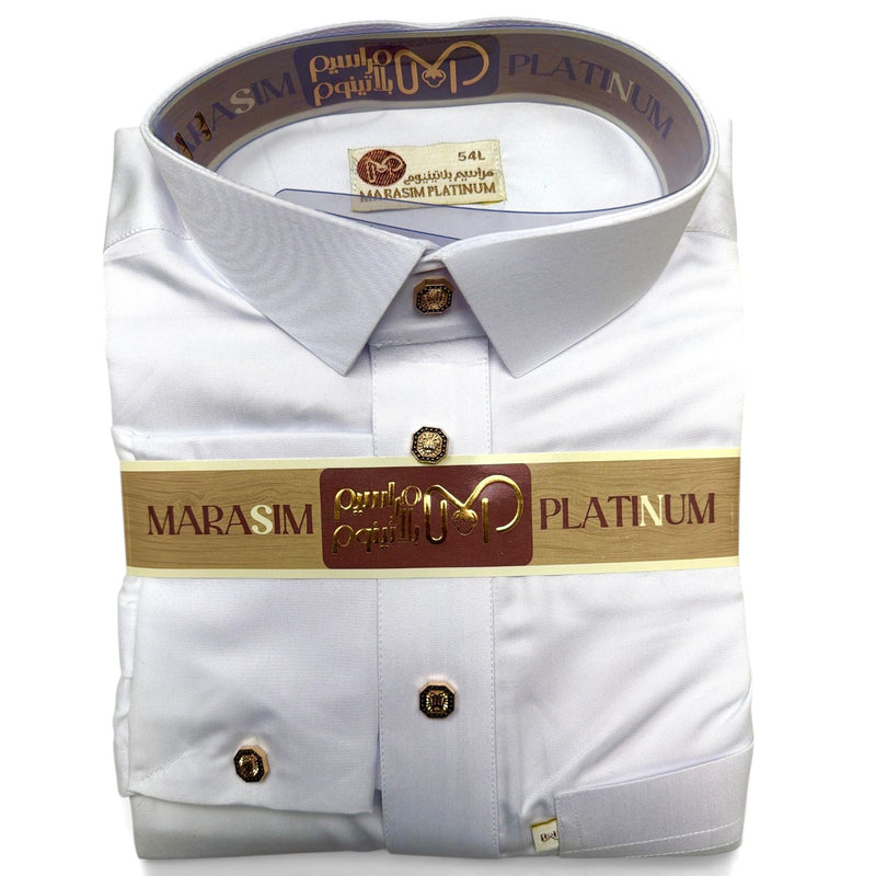 Marasim Platinum white W69-  ثوب مراسيم بلاتينوم