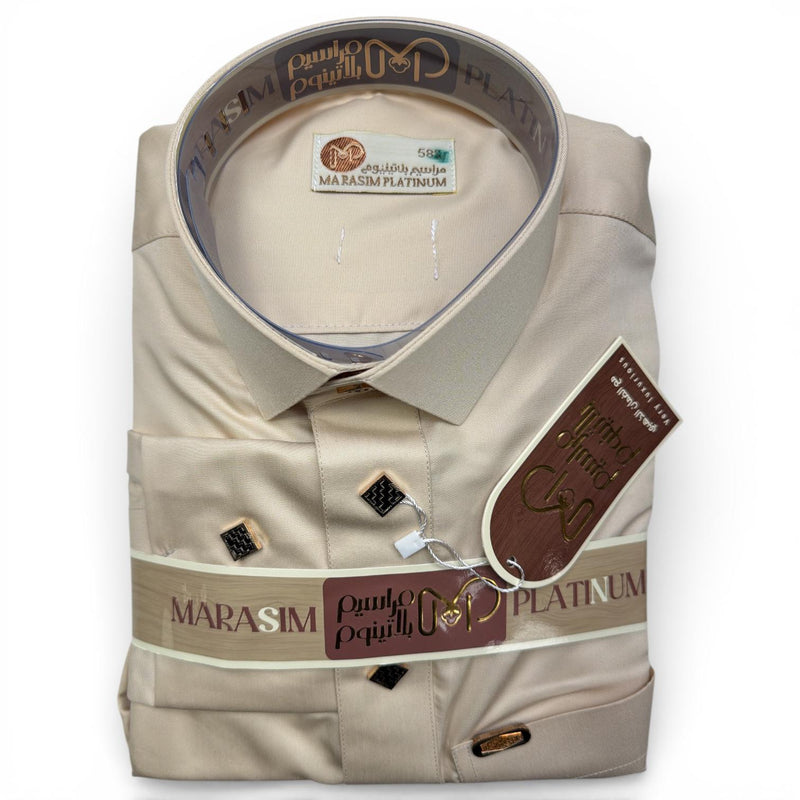Marasim Platinum Gold w43-  ثوب مراسيم بلاتينوم