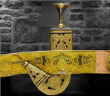 Golden Yemeni Janbiyah YE4003-جنبية ذهببي