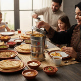 4 Tier Stainless Steel Lunch Box Tiffin Carrier Set - حافظة طعام ستيل أربع طبفات جودة عالية