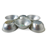 Small Six Steel Bowls 4 in-  ست طاسات معدنيه صغيره