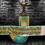 Golden Yemeni Janbiyah AM5043- جنبية ذهبيه مع جلد