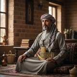 Golden Yemeni Janbiyah AM5014- جنبية ذهبيه مع جلد