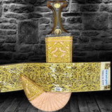 Golden Yemeni Janbiyah   H28- جنبية ذهبيه مع جلد