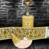 Golden Yemeni Janbiyah   H12- جنبية ذهبيه مع جلد