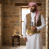 Golden Yemeni Janbiyah   H37- جنبية ذهبيه مع جلد