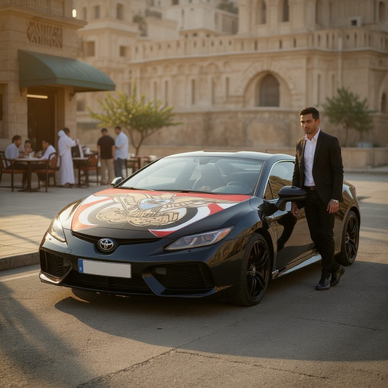 Yemeni Car Hood Cover -  تلبيسة العلم اليمني غطاء السيارة