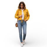 Yllow Jeans jaket- جاكت جنز - لون اصفر