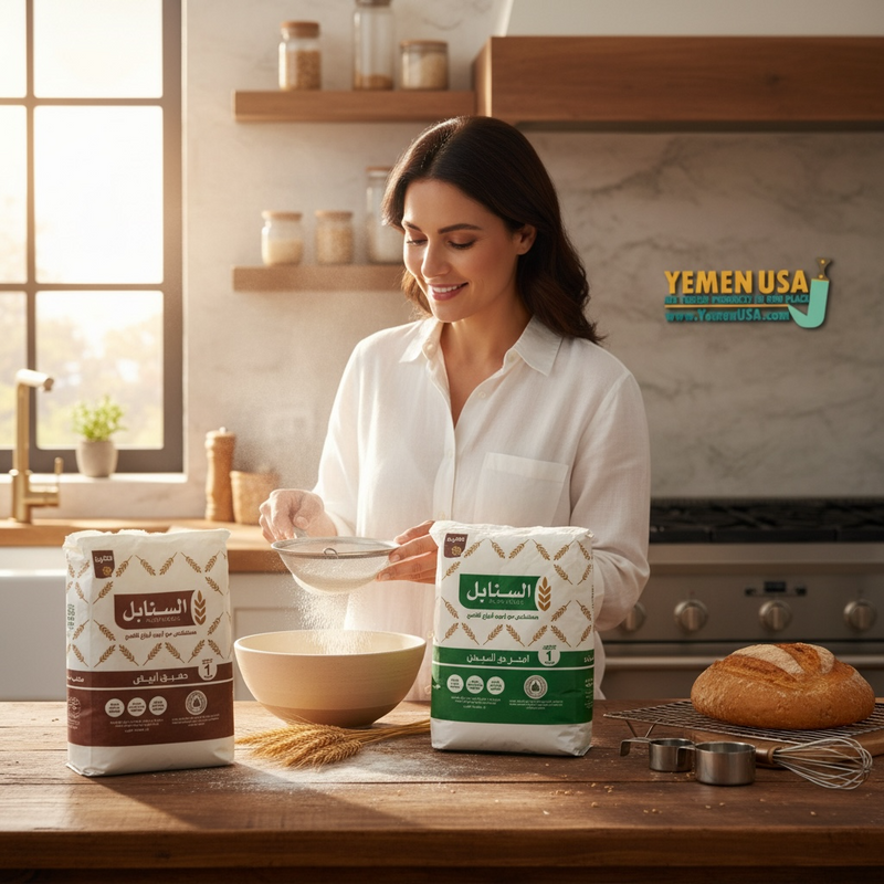 Alsanabel whole wheat  Flour 1 kg -دقيق بر السنابل