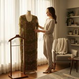 Women Dera' -2 Pieces - WD021 -  درع فاخر مطرز كريستال