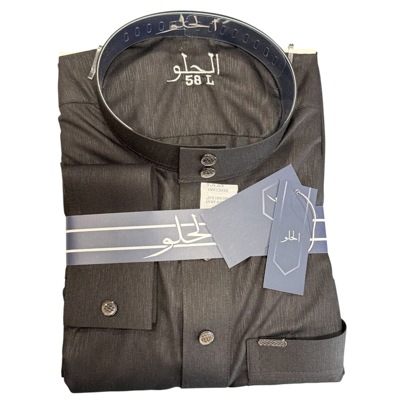 AlHelo Thobe Black -     ثوب الحلو اسود