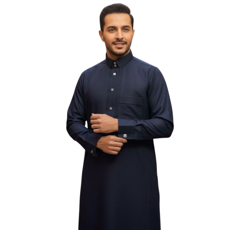 AlHelo Thobe Navi-     ثوب الحلو كحلي